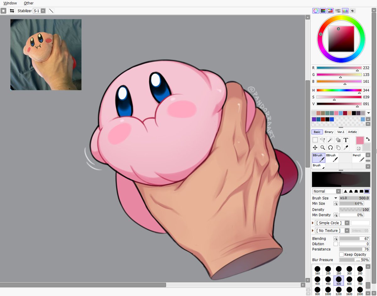 Wanted to recreate my impulse to squeeze Kirby