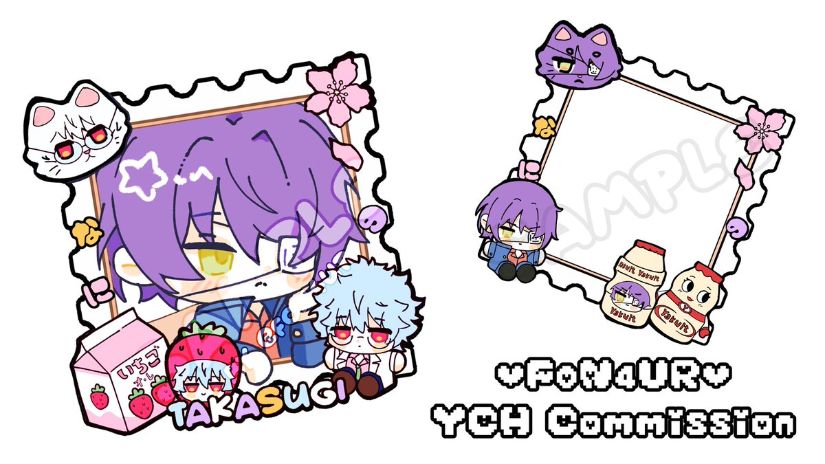 F0N4UR's tweet image. 🍓YCH CHIBI COMMISSION🍓
[RT/like are very appreciated]

#Commission slot (0/10)
—Cocok dicetak untuk keychain, phonestrap &amp;amp; stiker🌸

Please read my Carrd FAQ, ToS before ordering!
fonacommission.carrd.co