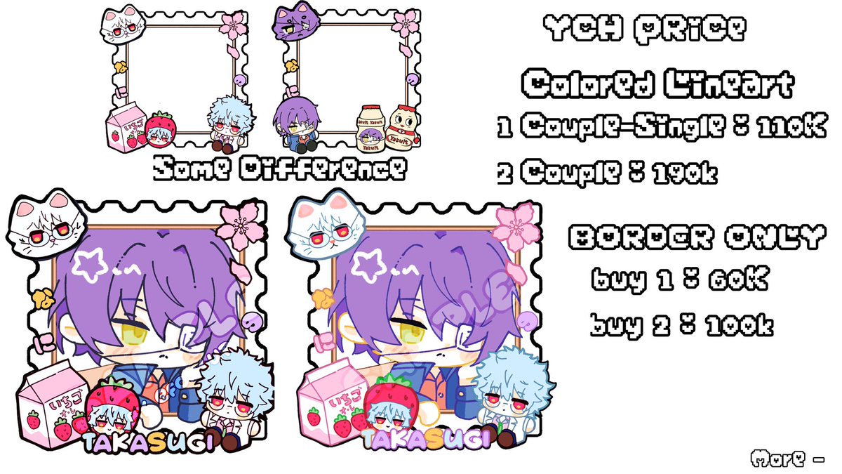 F0N4UR's tweet image. 🍓YCH CHIBI COMMISSION🍓
[RT/like are very appreciated]

#Commission slot (0/10)
—Cocok dicetak untuk keychain, phonestrap &amp;amp; stiker🌸

Please read my Carrd FAQ, ToS before ordering!
fonacommission.carrd.co
