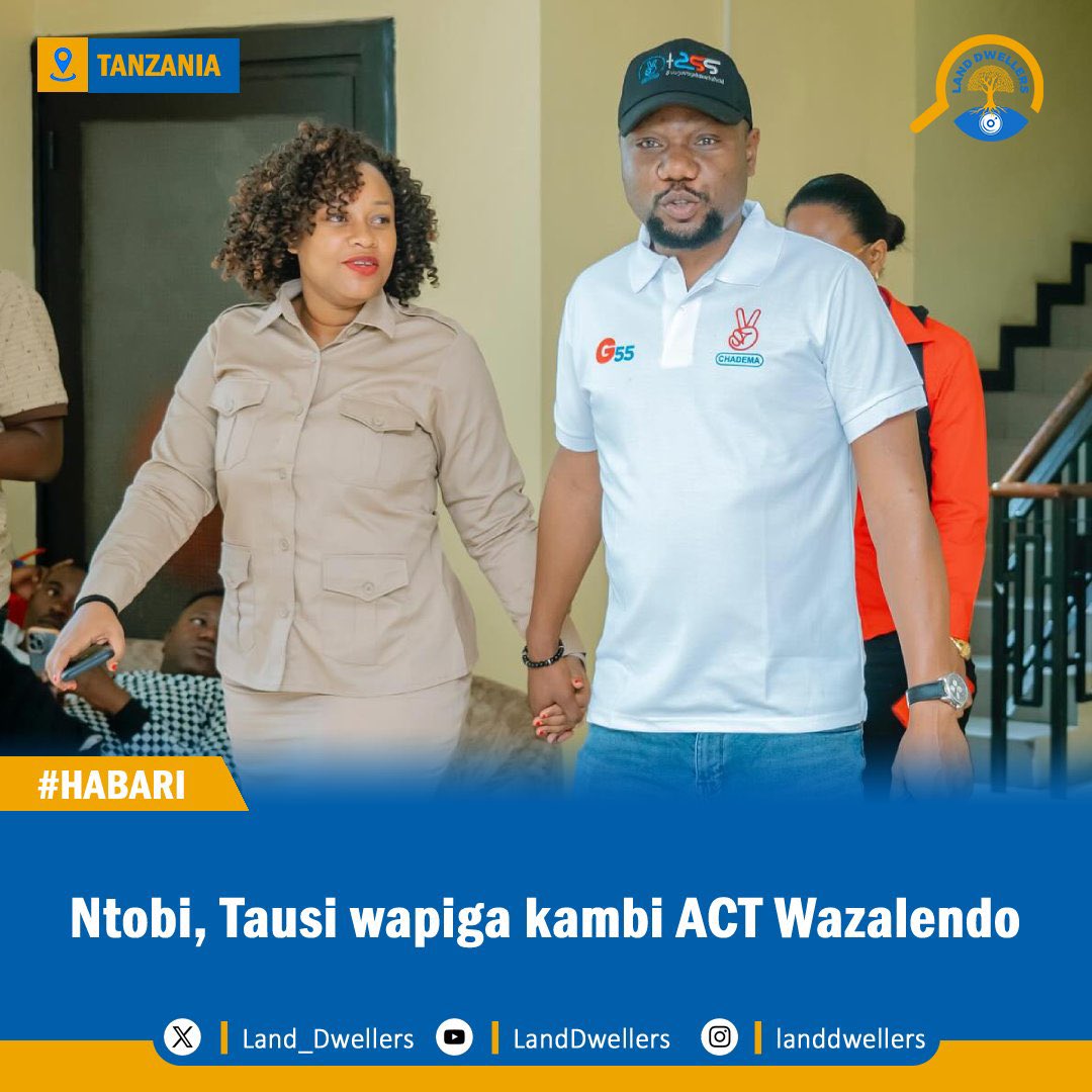 Niwapongeze Makamanda <a href="/Ntobi_/">NTOBI</a> na Glory Tausi kwauamuzi wao wa kutafuta jukwaa lingine la kufanyia siasa baada ya kuona vita vya ndani ni vigumu.  Ninawatakia safari njema, Sisi tunaendelea na ujenzi wa chama tukiamini kesho yetu chadema itarejea kwenye mstari tu.
