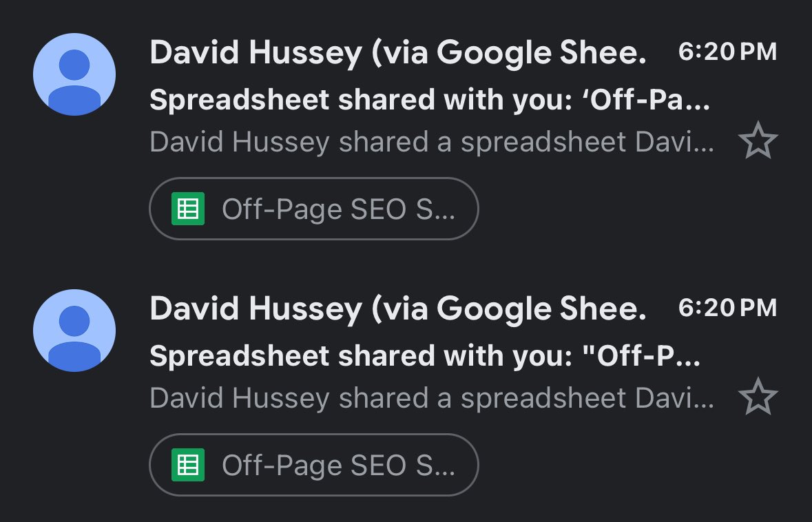 This one hit me for SIX.

Thanks for the spreadsheet "David Hussey"

#fakename #dobetter
