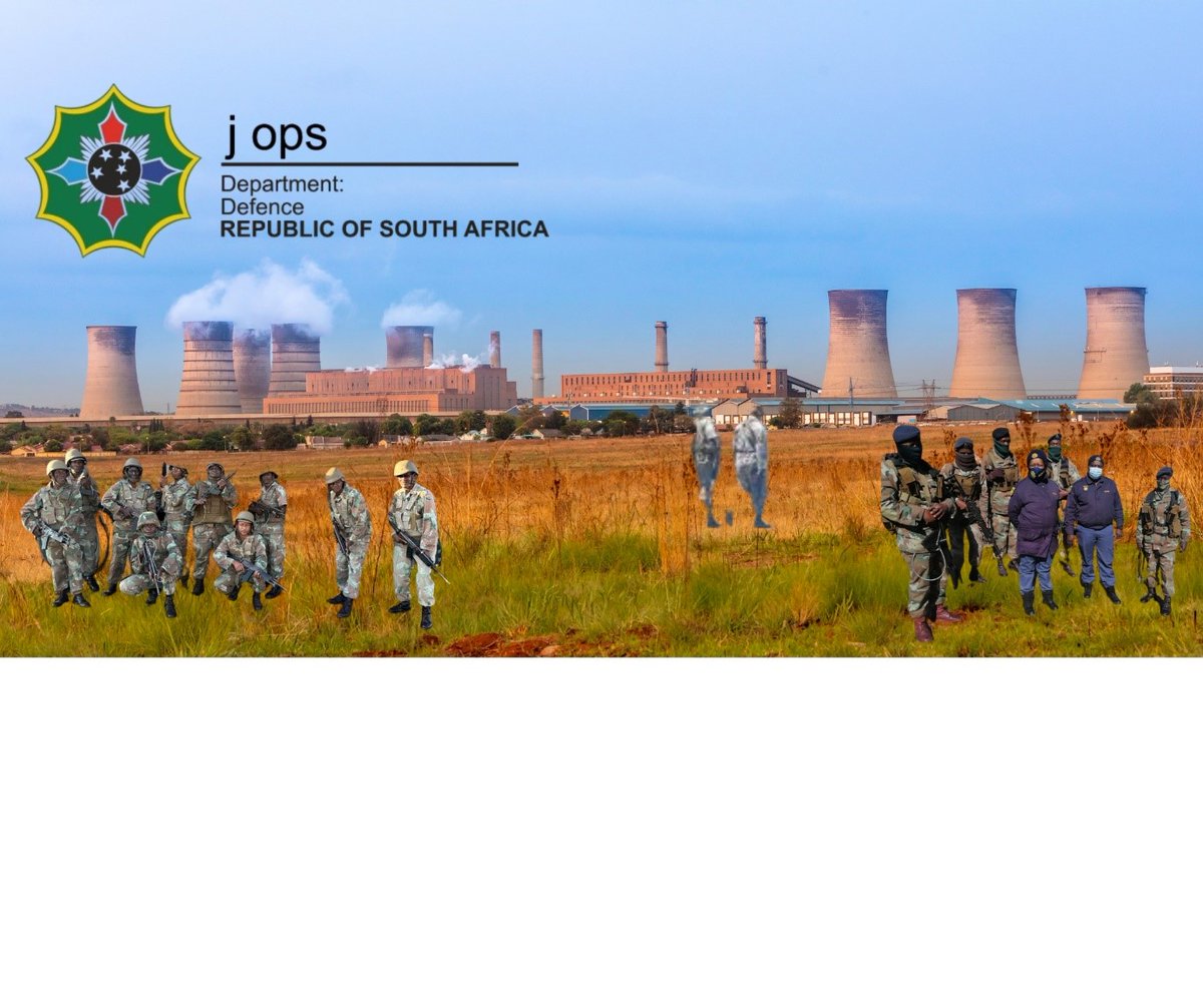 SANDF_ZA's tweet photo. READ || Operation PROSPER: Safeguarding Eskom Infrastructure.
https://t.co/XoxGQcRXoB
#SANDF
#JointOperationDivision
#JointOps
#OperationPROSPER https://t.co/2J2efHaJV3