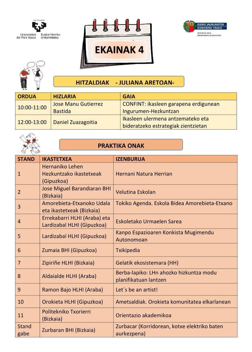 IrakasleON garapen profesionalaren bigarren eguna! 🚀 Hona hemen egitaraua: ⬇️
