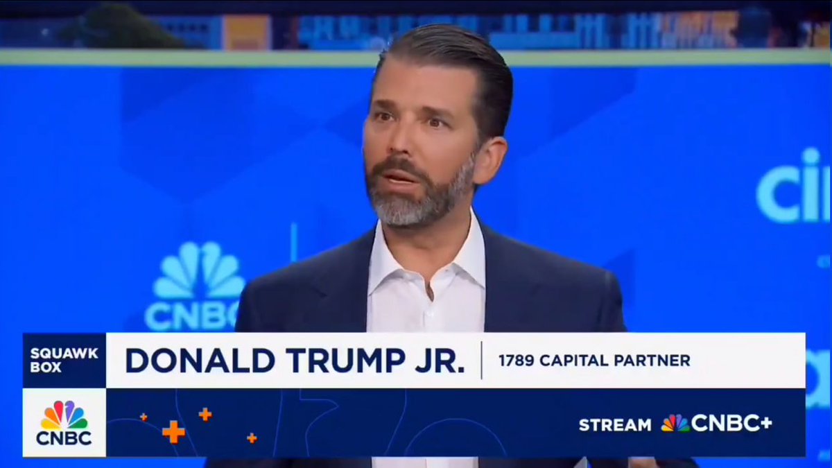 🇺🇸 Donald Trump Jr: “The Trump family is all-in on Bitcoin—not because it’s trendy, but because we were debanked.”

“We realized how undemocratic the financial system is. Bitcoin, World Liberty Finance, and USD1 are the alternatives.”

The Trumps turned to crypto as a path to