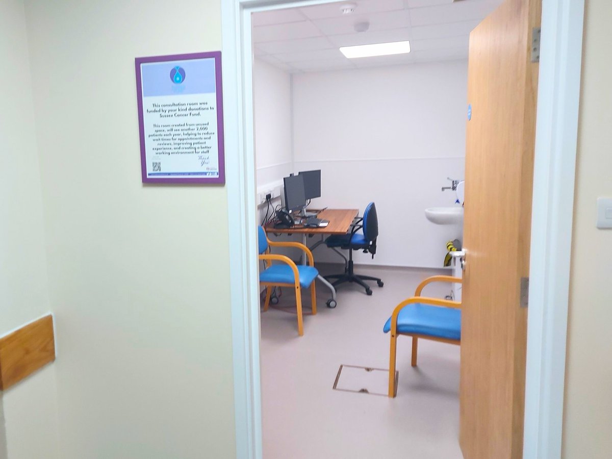 A new oncology consultation room is now open at the Sussex Cancer Centre! Funded by SCF, it will support 2,000 extra appointments a year. Thank you to all our supporters 💛
👉 bit.ly/4mLjG9m
#CancerSupport #NHSSussex