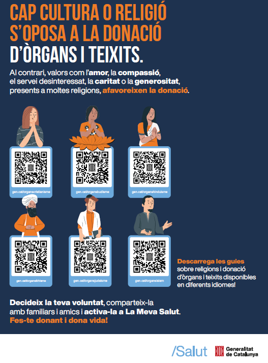 ❤️ Avui és el Dia del Donant d'òrgans i teixits
📢 Acolliu una sessió informativa al vostre centre i n'afavorireu el coneixement i la conscienciació!
🔗 Descobriu tots els materials disponibles al portal web:  afersreligiosos.gencat.cat/ca/que-oferim/…