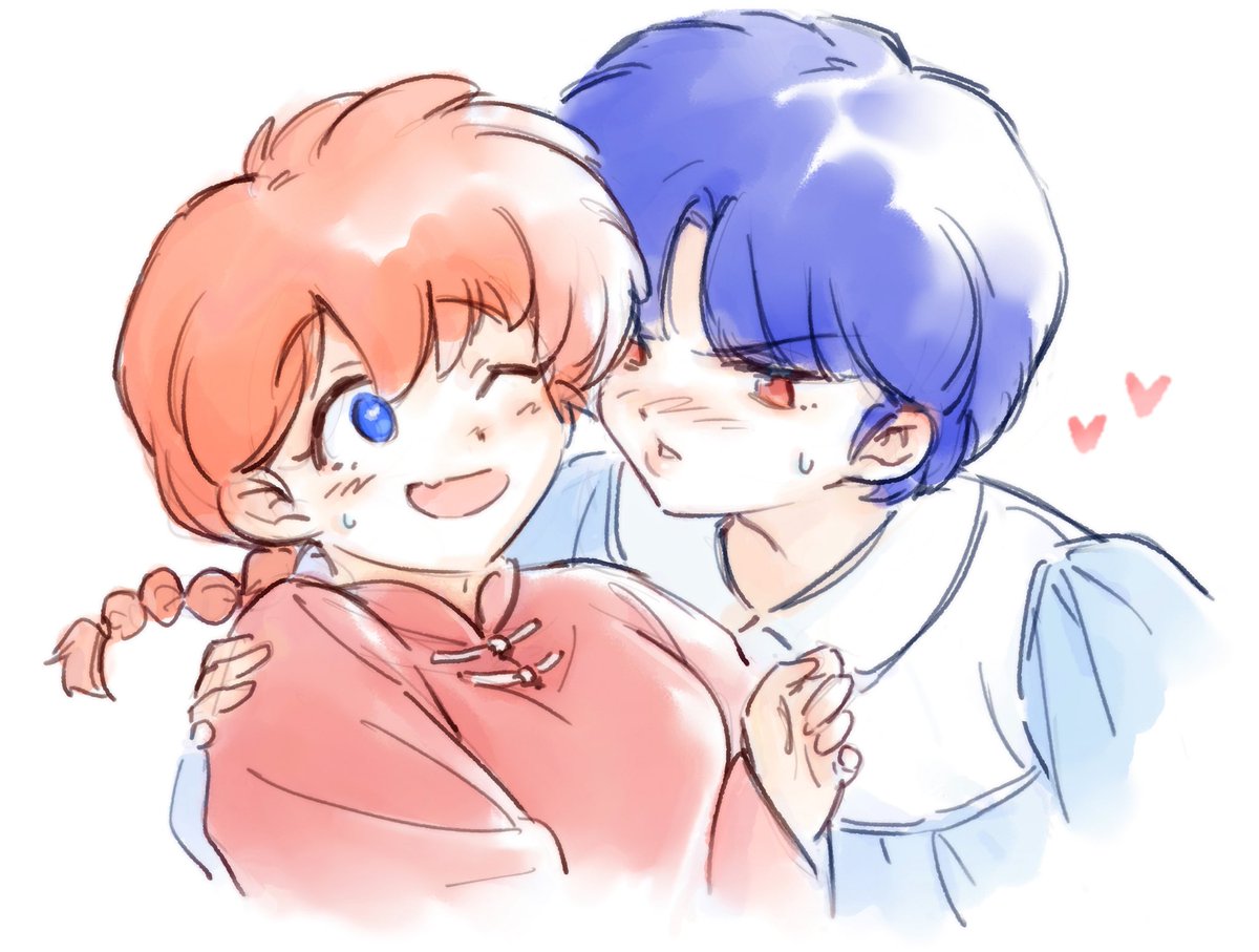 kaijin1202's tweet photo. 茜x乱 草图流。好久没画乱马 
#らんまアニメ #ranma #akane #Ranma12 #RanmaxAkane https://t.co/iUAX8PhOnG