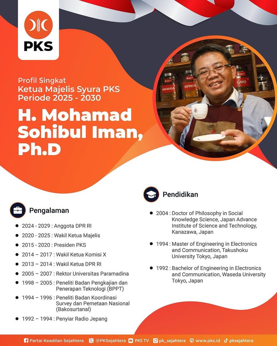 Dari radio Jepang hingga jadi Presiden PKS. Kemudian jadi Ketua Majelis Syura PKS adalah Perjalanan H. Mohamad Sohibul Iman, inspirasi bagi generasi muda untuk terus belajar dan mengabdi.
#pemiraPKS