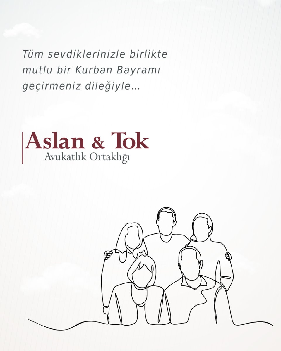 Tüm sevdiklerinizle birlikte mutlu bir Kurban Bayramı geçirmeniz dileğiyle...

#aslantokavukatlıkortaklığı #kurbanbayramı