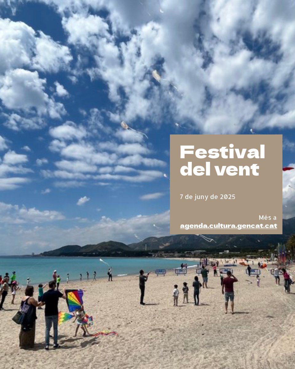 Agenda Cultural de Catalunya (@agendacultura) on Twitter photo 🌬️ Aquest dissabte torna el Festival del Vent de l’Hospitalet de l’Infant
🎉 Estels gegants, tallers per crear molinets i avions de paper, i un jardí eòlic!
💨 Exhibicions d'esports que combinen adrenalina i la força del vent.
<a href="/ajuntament_vh/">vandellosihospitalet</a>
agenda.cultura.gencat.cat/content/agenda… 🌬️ Aquest dissabte torna el Festival del Vent de l’Hospitalet de l’Infant
🎉 Estels gegants, tallers per crear molinets i avions de paper, i un jardí eòlic!
💨 Exhibicions d'esports que combinen adrenalina i la força del vent.
<a href="/ajuntament_vh/">vandellosihospitalet</a>
agenda.cultura.gencat.cat/content/agenda…