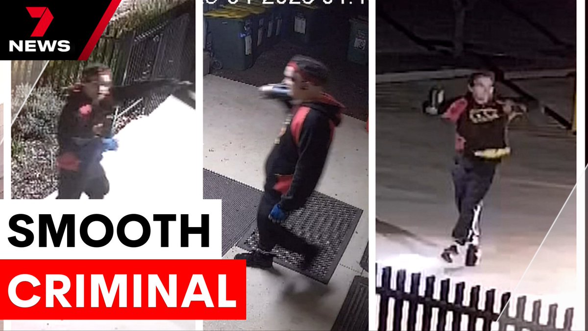 A boogying burglar has been caught in the act in Melbourne’s northwest. Police say he broke into a school and stole thousands of dollars of equipment, but not before a daring dance off. youtu.be/5FksDzU4d-c <a href="/SaraJones_7/">Sara Jones</a> #7NEWS