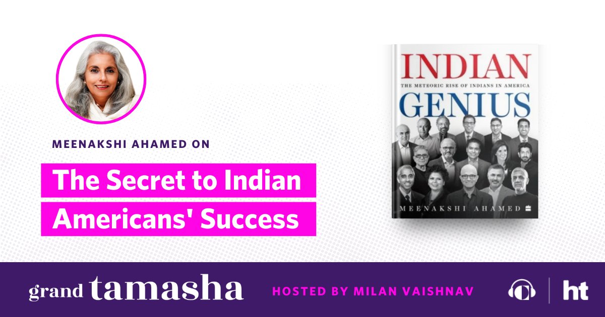 New #GrandTamasha out now: Author Meena Ahamed joins me to talk about her new book, "Indian Genius," which profiles Indian Americans in tech, science/medicine, and law and unpacks the secret to their success. Listen: grand-tamasha.simplecast.com/episodes/the-s…