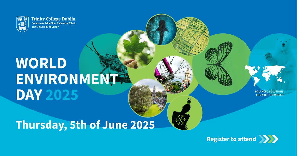 To celebrate #WorldEnvironmentDay, E3 is hosting a series of FREE online events on June 5th!  Join us for insightful talks &amp; expert discussions on climate action, biodiversity, &amp; sustainable solutions
Learn more &amp; register:tcd.ie/e3/world-envir…
#EnvironmentDay #Sustainability