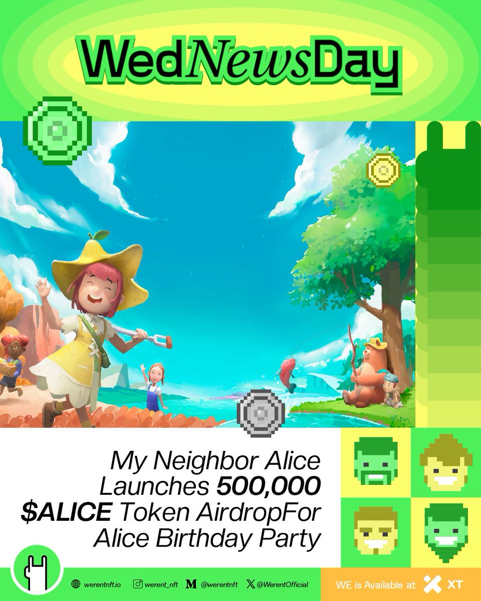 Alice’s Big Bash Begins: 500,000 $ALICE Up for Grabs!

Celebrate My Neighbor Alice’s birthday with the biggest airdrop yet! 500,000 $ALICE tokens are being distributed from June to October. Complete quests, create content, and join the fun. 🎉

medium.com/@werentnft/ali…