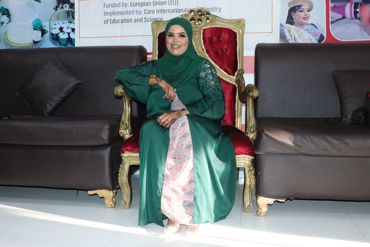 caresom's tweet image. Meet Naimo Mahdi from Hargeisa, Somaliland. Born with a hearing impairment, she completed a 7-month beautician course implemented by @caresom through the Horumarinta Cilmiga Project IV, funded by @EU_in_Somalia. She now earns $200/month to support her large family.