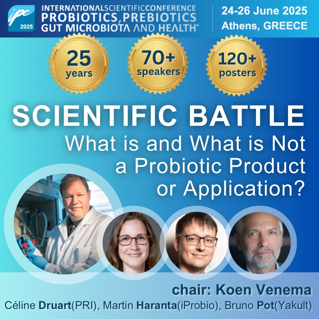 En garde !🤺

⚔️ SCIENTIFIC BATTLE at IPC2025 ⚔️
 What is and what is not a Probiotic Product or Application?

🔬 In a field driven by science—but shaped by regulation, innovation, and public expectation—it’s time to ask the big question in Athens 24-26 June. Join us now!