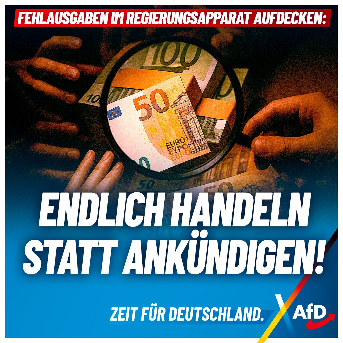 Fehlausgaben im Regierungsapparat aufdecken: Endlich handeln statt ankündigen!

Friedrich Merz kündigt eine „umfassende Prüfung“ der Fördermittel im Sozial- und Kommunalbereich an – ein Schritt, der längst überfällig ist. Doch ausgerechnet er, dessen Partei jahrzehntelang