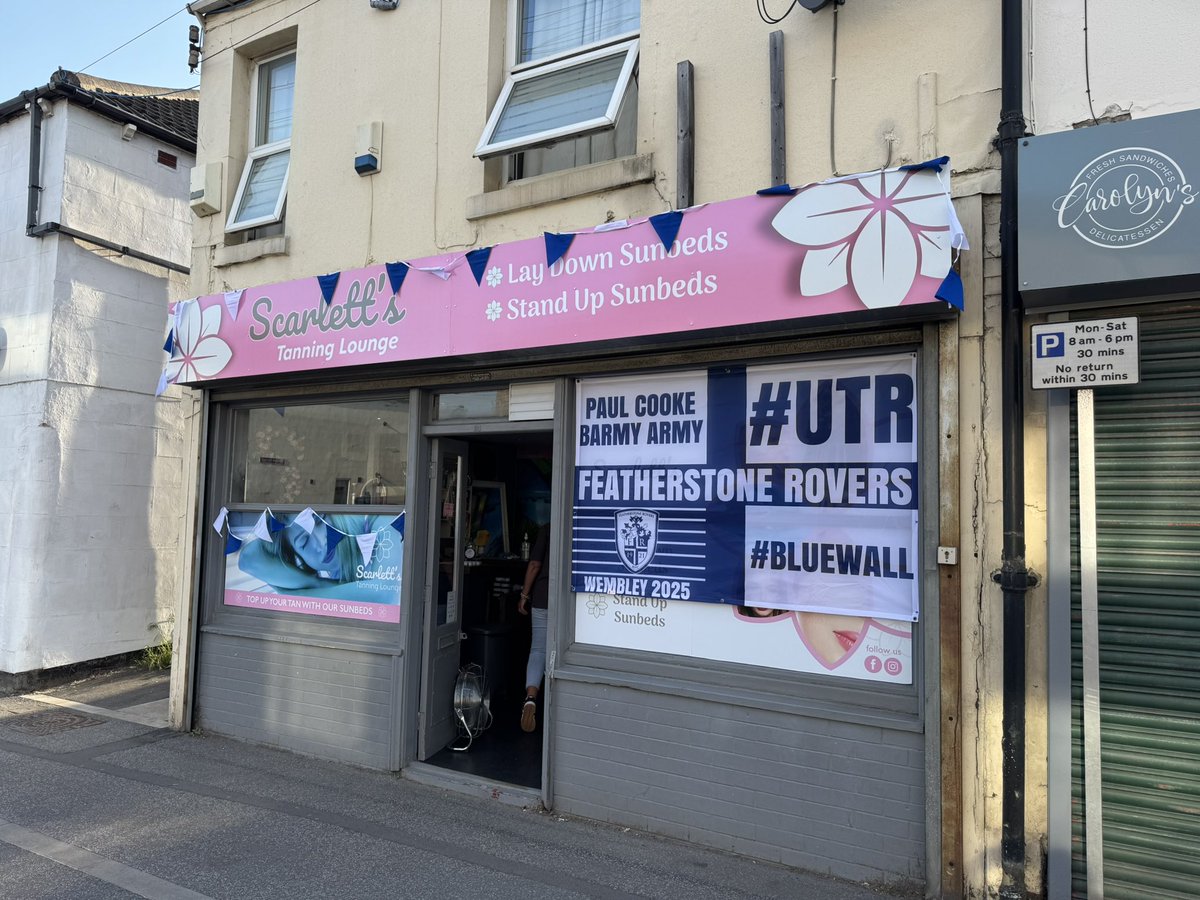 teamprice2's tweet photo. Well shops ready for Friday to send @FevRoversRLFC off to Wembley
Good luck lads @pcooke06
#stationlane #bluewall #UTR https://t.co/SiVMZMk6Uc