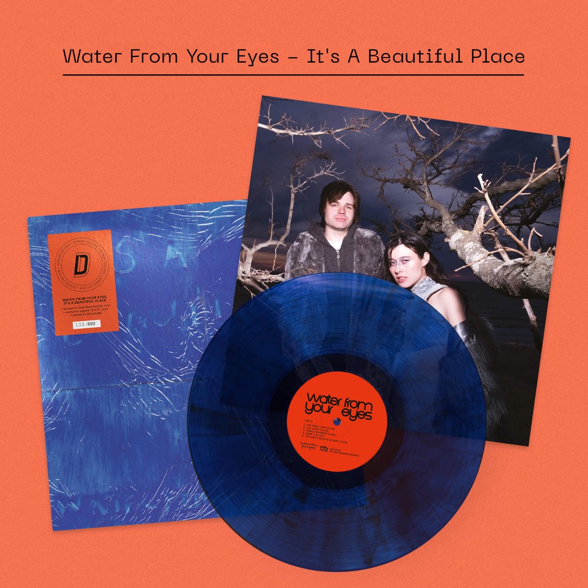 PRE-SALE

<a href="/dinkededition/">DINKED</a> #350

<a href="/waterfromyreyes/">Water From Your Eyes</a>  - 'It's A Beautiful Place'  

● Clear blue smoke vinyl
● 12” x 12” signed print
● Numbered edition
● Limited edition of 500 

actionrecords.co.uk/buy/its-beauti…