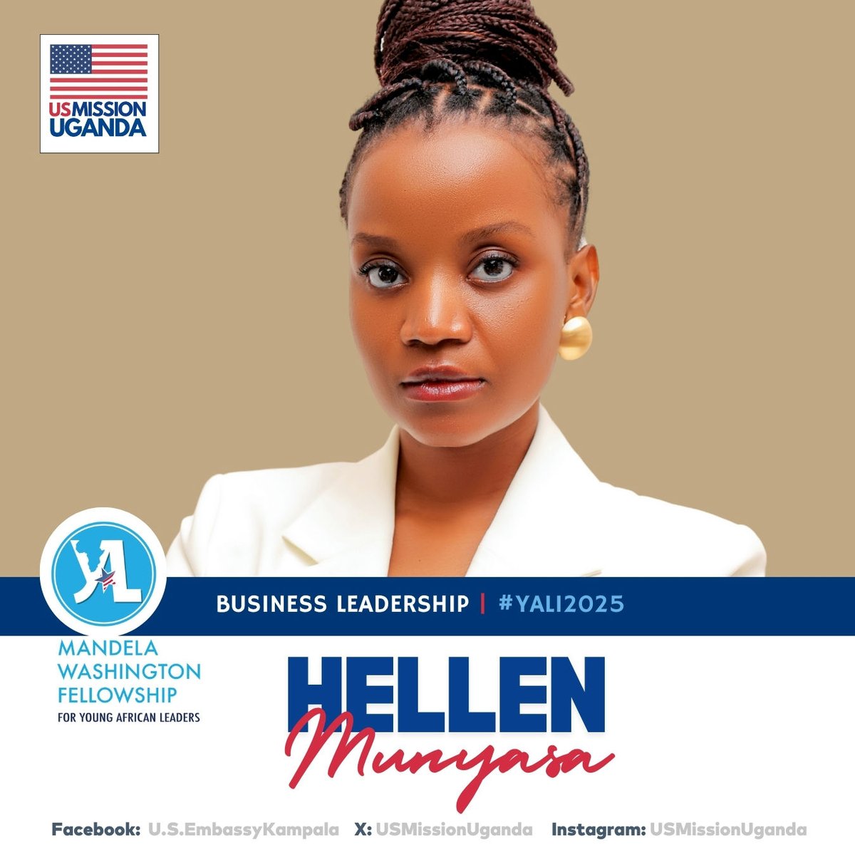U.S. Mission Uganda (@usmissionuganda) on Twitter photo Meet our 2025 ๐บ๐ฌ Mandela Washington Fellows!
Hellen Munyasa (<a href="/hellenmunyasa/">hellen munyasa</a>) is the founder & Managing Director of Helton Traders Ltd, a pioneering Ugandan social enterprise transforming post-consumer plastic waste into sustainable polyester sewing threads for East Africaโs Meet our 2025 ๐บ๐ฌ Mandela Washington Fellows!
Hellen Munyasa (<a href="/hellenmunyasa/">hellen munyasa</a>) is the founder & Managing Director of Helton Traders Ltd, a pioneering Ugandan social enterprise transforming post-consumer plastic waste into sustainable polyester sewing threads for East Africaโs