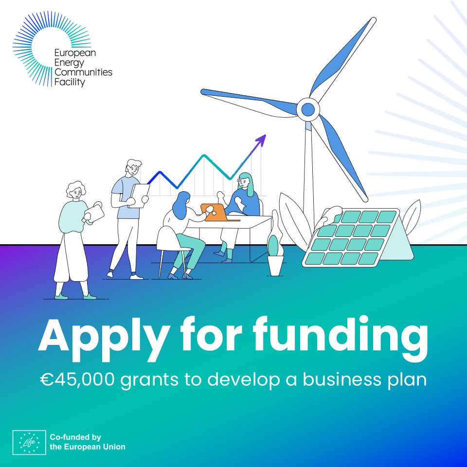 🗣️ OPEN CALL for #EnergyCommunities!
The #ENERCOMFacility will support you in developing the business plan for your energy project with lump sum grants and hands-on training. 
Join the next Info Session:
📅 3 June - 11:00 CEST
💻 Online
Register here: buff.ly/WUopuJy