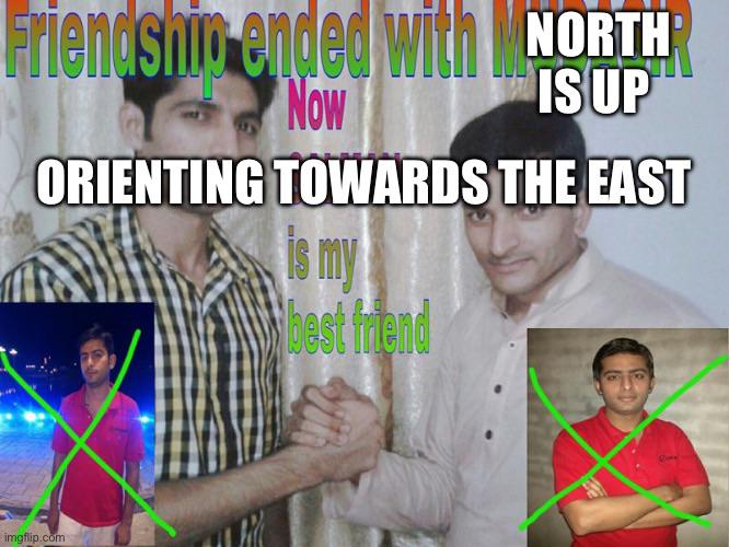 I will simply walk towards the rising sun. On an unrelated note I am extremely lost.