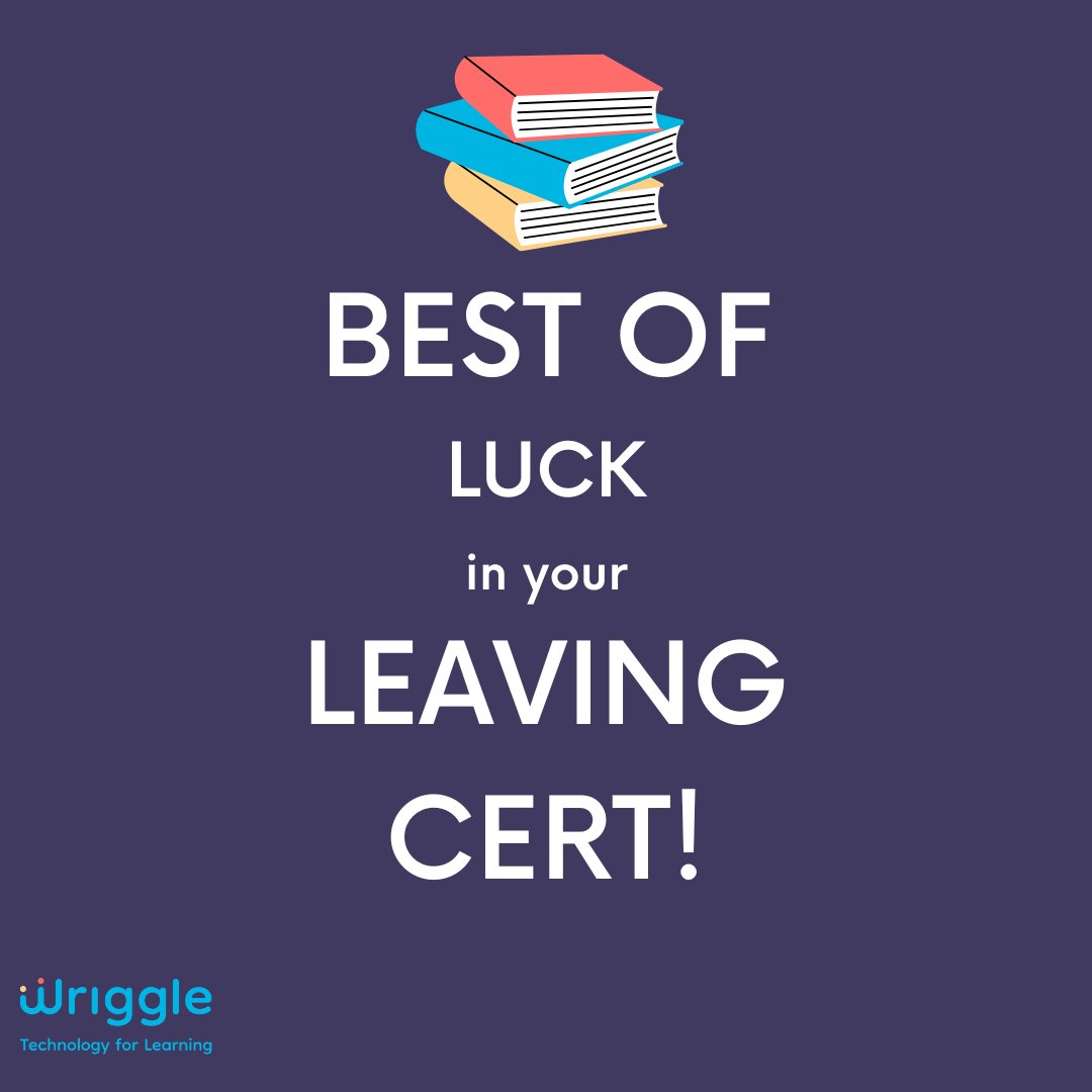Wriggle wishes all Leaving Cert students the very best of luck! You've put in the hard work, and now it's your time to shine 🌟💪

#LeavingCert2025 #BestOfLuck #WriggleLearning