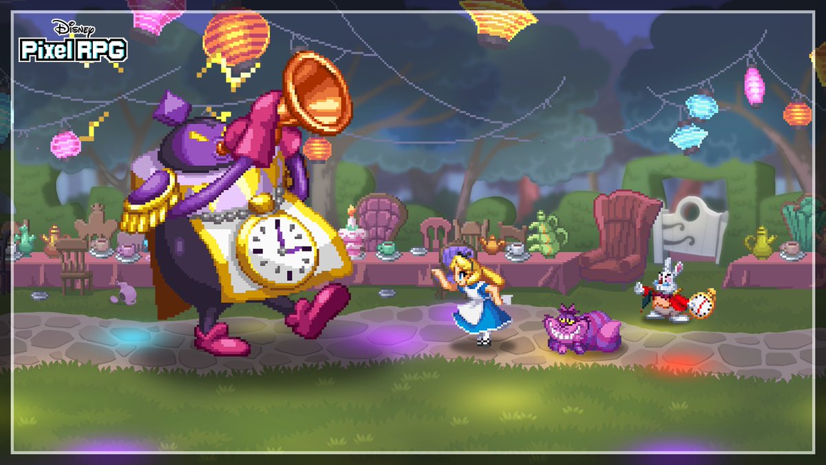 『#ディズニーピクセルRPG』期間限定イベント開催中！
舞台は「アリスのふしぎ冒険記」の世界☕♥

新キャラクターの「アリス」、「白うさぎ」、「チェシャ猫」が登場中です✨

🔻今すぐプレイ
d-rpg.onelink.me/G8UD/ee1nsug4
#ピクアル