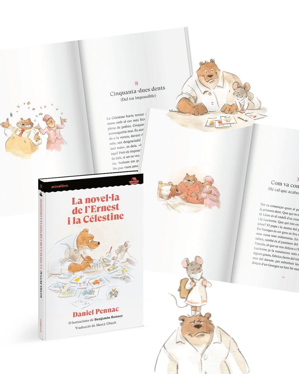 Animallibres (@animallibresed) on Twitter photo L'Ernest és un os gran i tranquil. La Célestine, una ratolineta inquieta i somiadora.
La novel·la de l’Ernest i la Celestine, de Daniel Pennac, és una faula preciosa sobre l’amistat, la tolerància i el valor de trencar prejudicis.
Corre a buscar-lo! Ja és a les llibreries!🧸🐭 L'Ernest és un os gran i tranquil. La Célestine, una ratolineta inquieta i somiadora.
La novel·la de l’Ernest i la Celestine, de Daniel Pennac, és una faula preciosa sobre l’amistat, la tolerància i el valor de trencar prejudicis.
Corre a buscar-lo! Ja és a les llibreries!🧸🐭