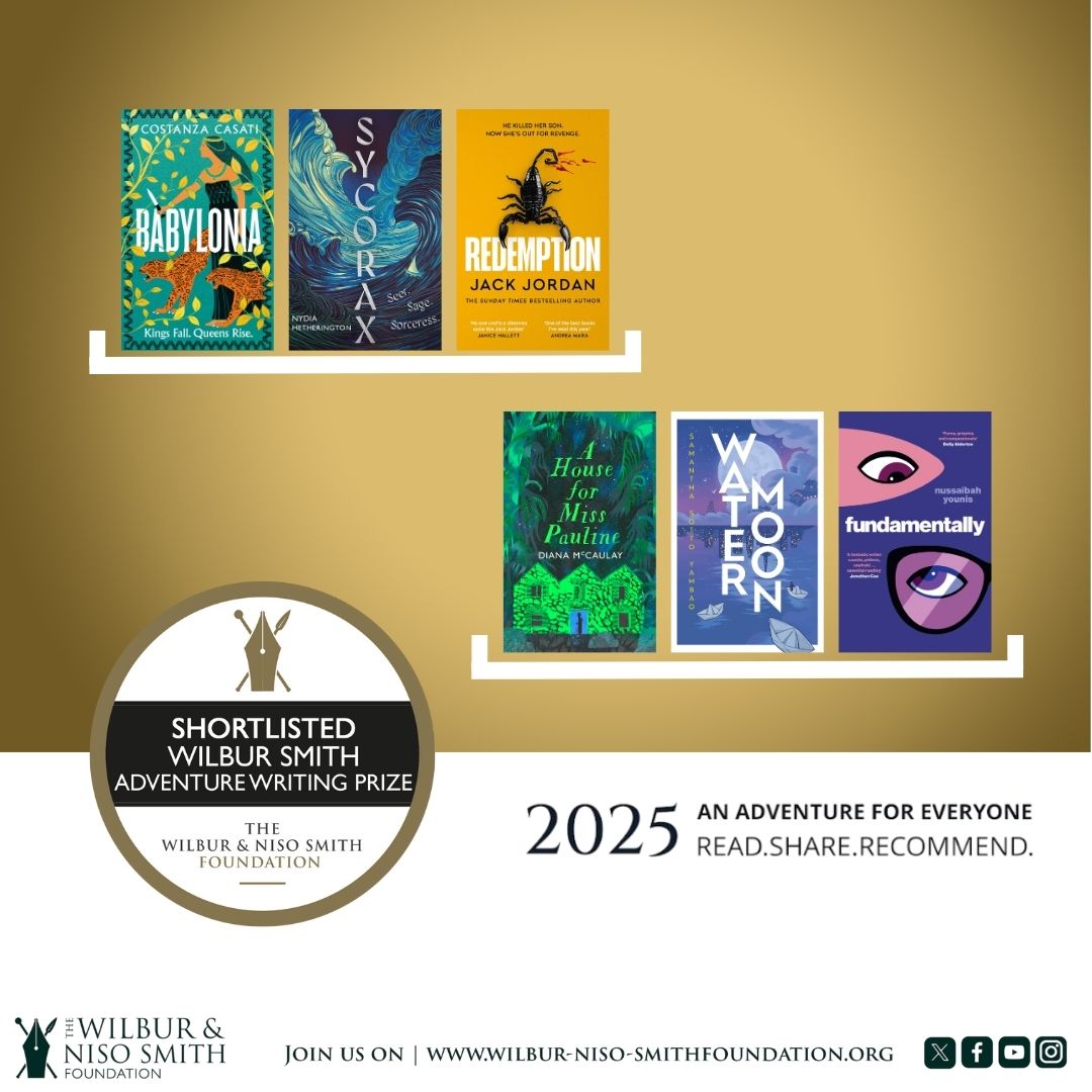 SHORTLIST ANNOUNCEMENT! From mystical pawnshops to ancient kingdoms, the 2025
Wilbur Smith Adventure Writing Prize shortlist is here. Six bold, boundary-pushing novels
competing for the £10,000 prize. Meet the shortlist here: bit.ly/4dIAMRc 
#AdventureWritingPrize