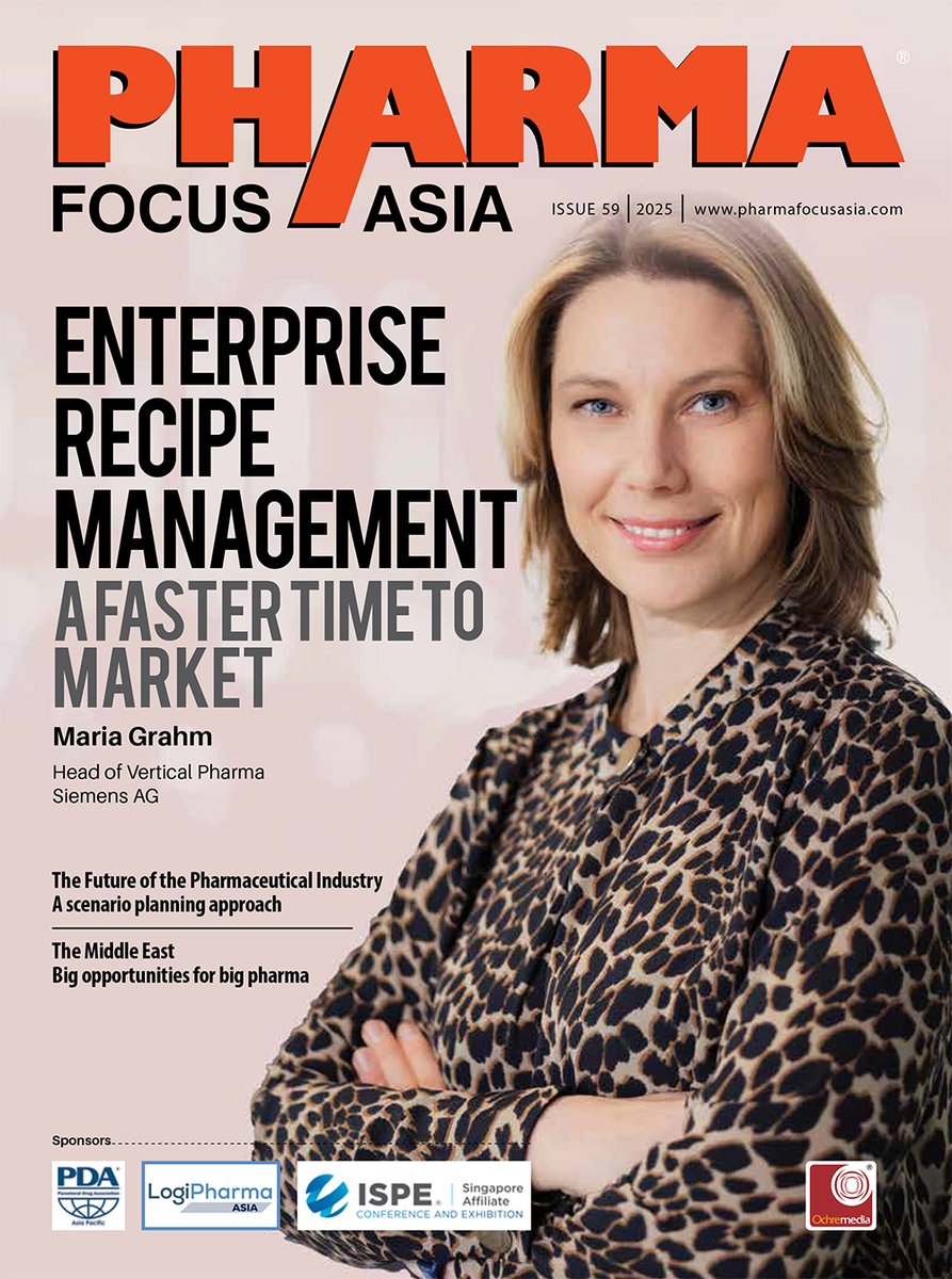 This edition features our cover story by Maria Grahm, Head of Vertical Pharma at Siemens AG, on Enterprise Recipe Management, a strategic approach to accelerating time-to-market in today’s dynamic pharmaceutical environment.
Read the full magazine
pharmafocusasia.com/magazine

#pharma