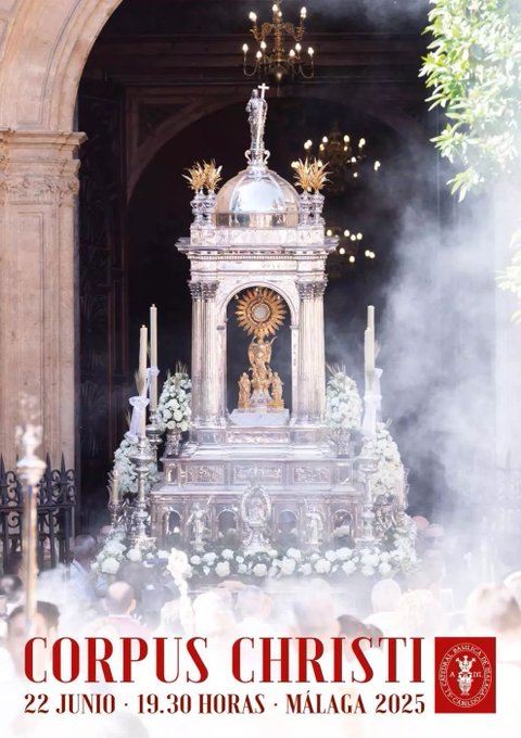 Procesión del Corpus Christi 2025 en Málaga: Fecha, Recorrido y Detalles