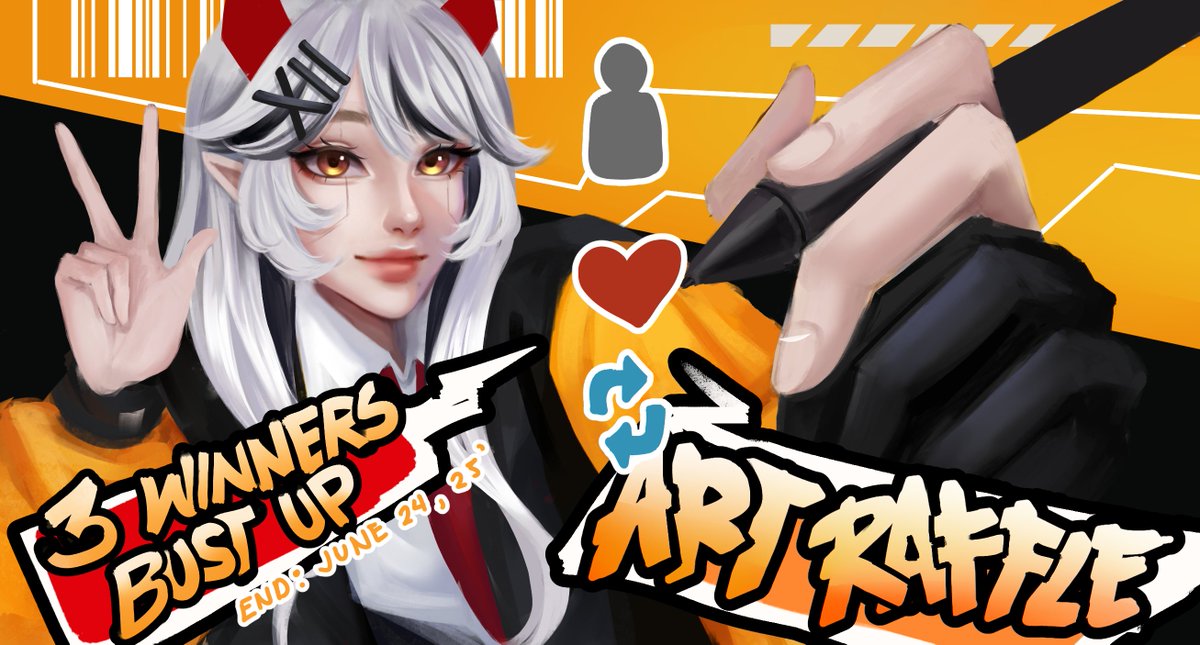 ✨ART RAFFLE ✨
Now that I'm back from the dead gotta discipline myself into posting more I decided to have 3 winners of bust up art for free
Rules are very simple:
     ✨Like 
     ✨Follow 
     ✨Retweet
Comment your Oc if you'd like &lt;3
Goodluck Everyone~
#artraffle #freeart
