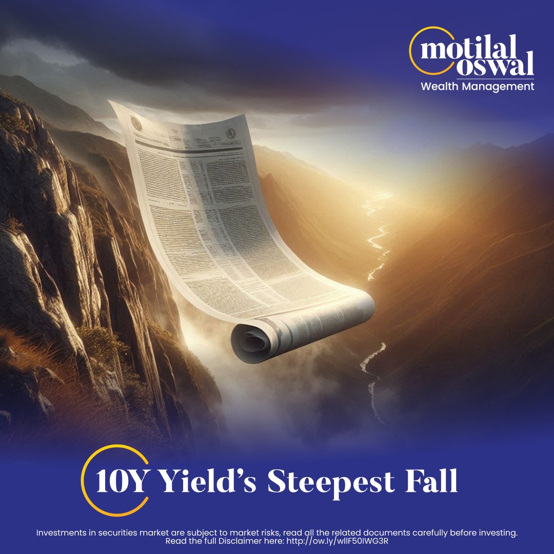 MotilalOswalLtd's tweet photo. 🚨 India's 10-Year Bond Yield Posts Steepest Drop in 5 Years: What Investors Should Know
THREAD 🧵: How falling yields are reshaping India's investment landscape - and why this matters for your portfolio #BondMarket2025 #MOTips https://t.co/ya5XtBQsqS
