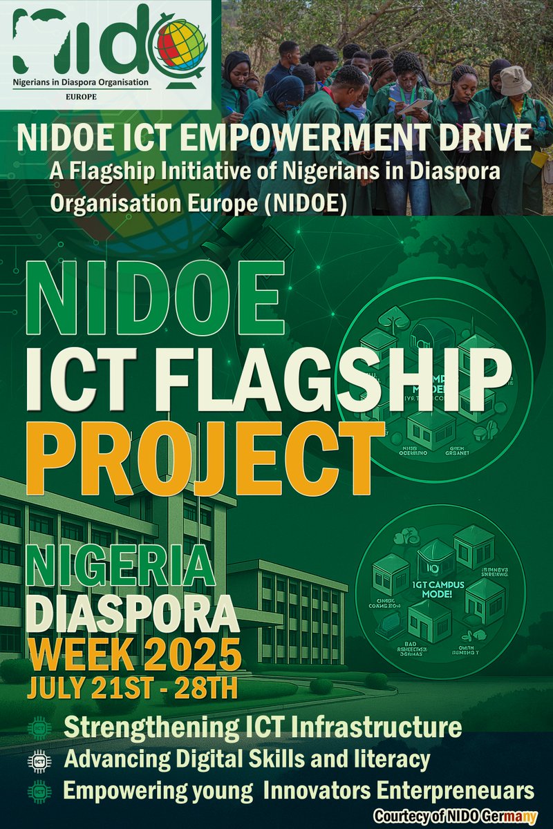 Nigerians in Diaspora Org. Europe (NIDOE) (@nidoeurope1) on Twitter photo #DigitalNigeria #ICT4Development #SmartCampusNaija #DiasporaTechDrive
#NIDOEFlagship2025 #BroadbandForAllNG #YouthInTechNG #NIDCOM <a href="/abikedabiri/">abikedabiri</a> <a href="/officialABAT/">Bola Ahmed Tinubu</a> #Tinubu #OpenSourceForAfrica #NIDOEProjects #NigerianDigitalFuture #NextGenNigeria
#TechInfrastructureNow #DigitalNigeria #ICT4Development #SmartCampusNaija #DiasporaTechDrive
#NIDOEFlagship2025 #BroadbandForAllNG #YouthInTechNG #NIDCOM <a href="/abikedabiri/">abikedabiri</a> <a href="/officialABAT/">Bola Ahmed Tinubu</a> #Tinubu #OpenSourceForAfrica #NIDOEProjects #NigerianDigitalFuture #NextGenNigeria
#TechInfrastructureNow