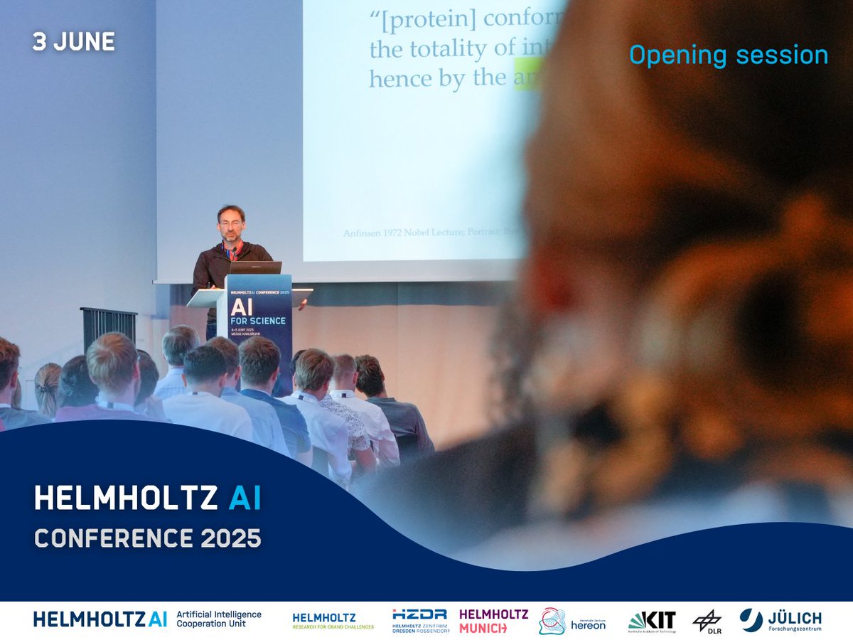 helmholtz_ai's tweet image. 🚀 DAY ONE of #HAICON25: The largest AI-focused event of the Helmholtz Association kicked off yesterday! Opening remarks by KIT President Jan S. Hesthaven & Fabian Theis, plus a brilliant keynote by Michael Bronstein - an inspiring start. 🙌