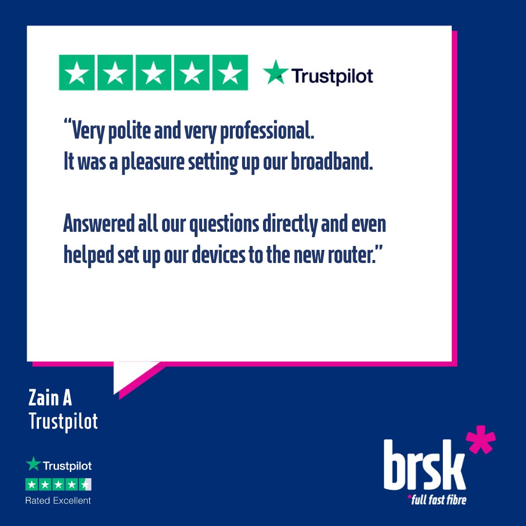 Always a pleasure, never a chore. 🎉

Switch to brsk full fibre broadband today. eu1.hubs.ly/H0kJRPX0