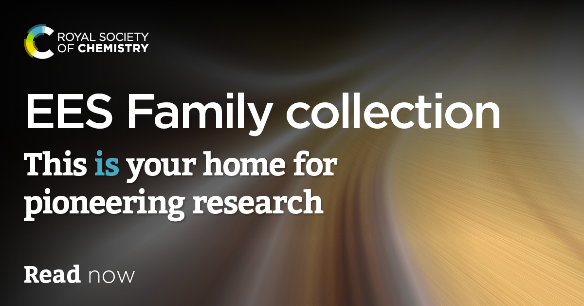 RoySocChem's tweet image. Discover our EES Family collection, a showcase of landmark research from Energy & Environmental Science, EES Catalysis and our new journals, EES Batteries and EES Solar ➡️ rsc.li/3HpD9w9
