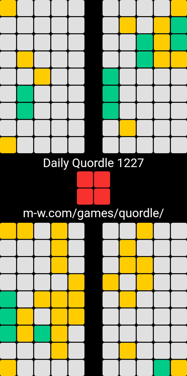 reeranchod's tweet photo. 🙂 Daily Quordle 1227
🟥🟥
🟥🟥
https://t.co/w6eO2pTWCH https://t.co/i54mBxfDPp