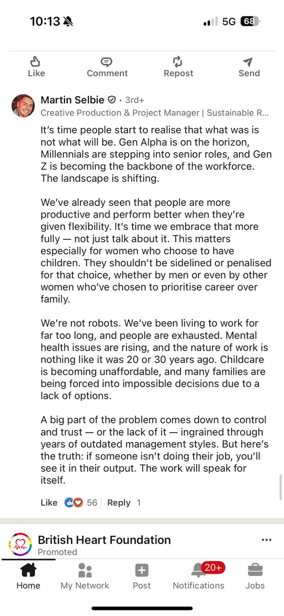 Someone finally said the unsaid 

#work #flexibility #inclusion #genz #generationalgaps #worklifebalance