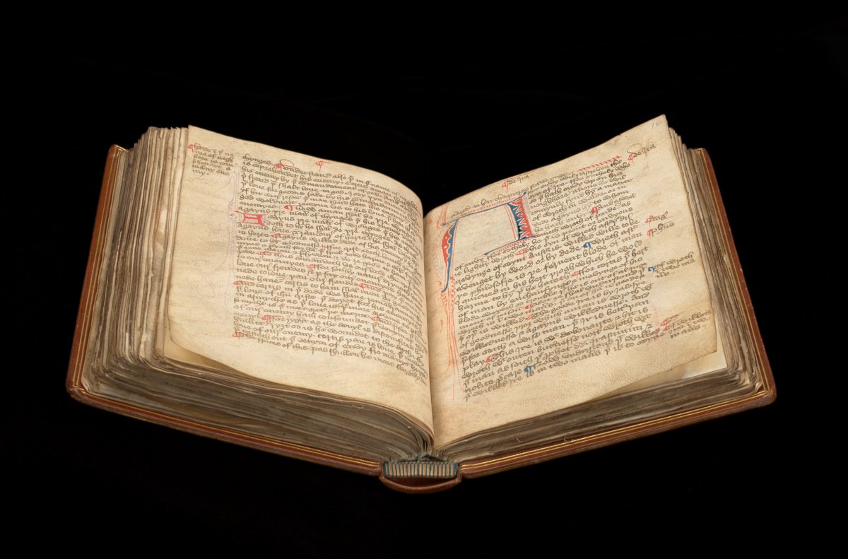 britishlibrary's tweet photo. • A trilingual Hebrew dictionary co-created by monks &amp; Jewish scholars
• The Red Book of Bath, revealing daily life
• Richard Rolle’s The Form of Living in Hiberno-English
• Middle English sermons on Church debates
• A richly illustrated Arma Christi devotional manuscript https://t.co/pe3YaG0tZQ