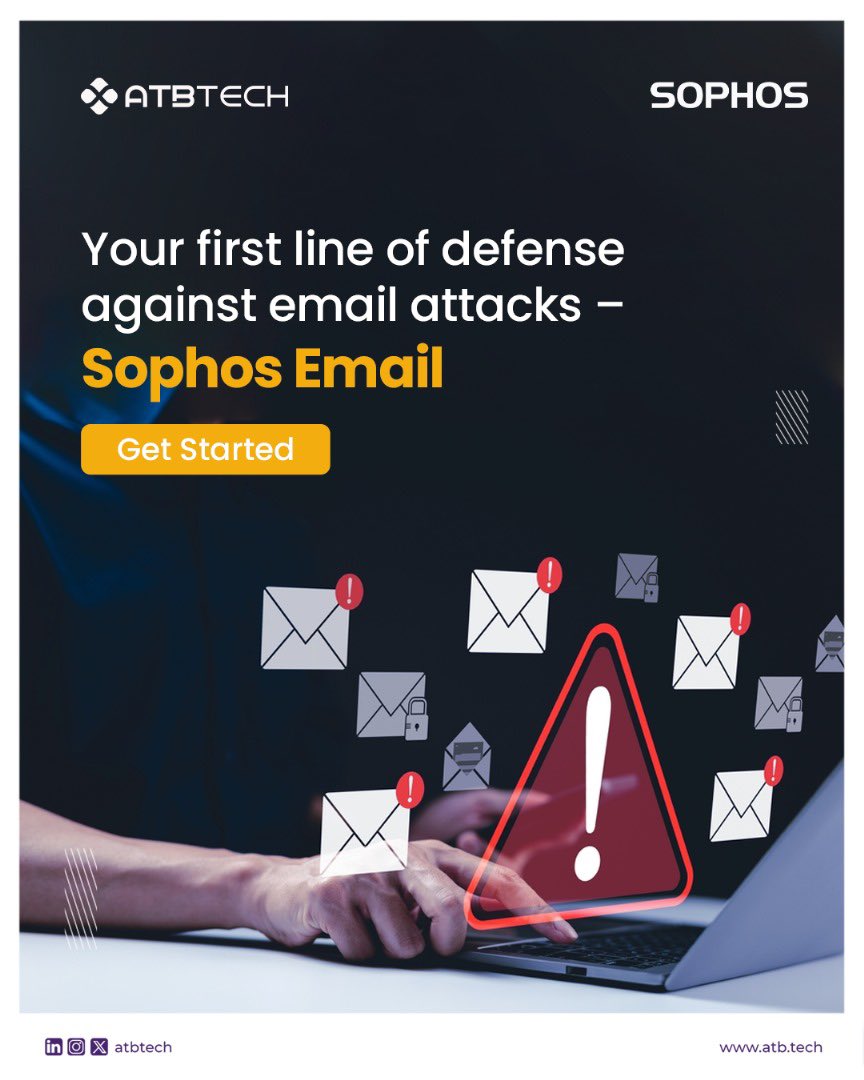 ATBtechLtd's tweet image. Your inbox holds more than messages, it has your business.

Sophos Email Security stops threats like phishing and ransoms in their tracks.

Reach out to us at solutions@atb.tech

#atbtech
#itsolution
#sophosemail
#cybersecurity