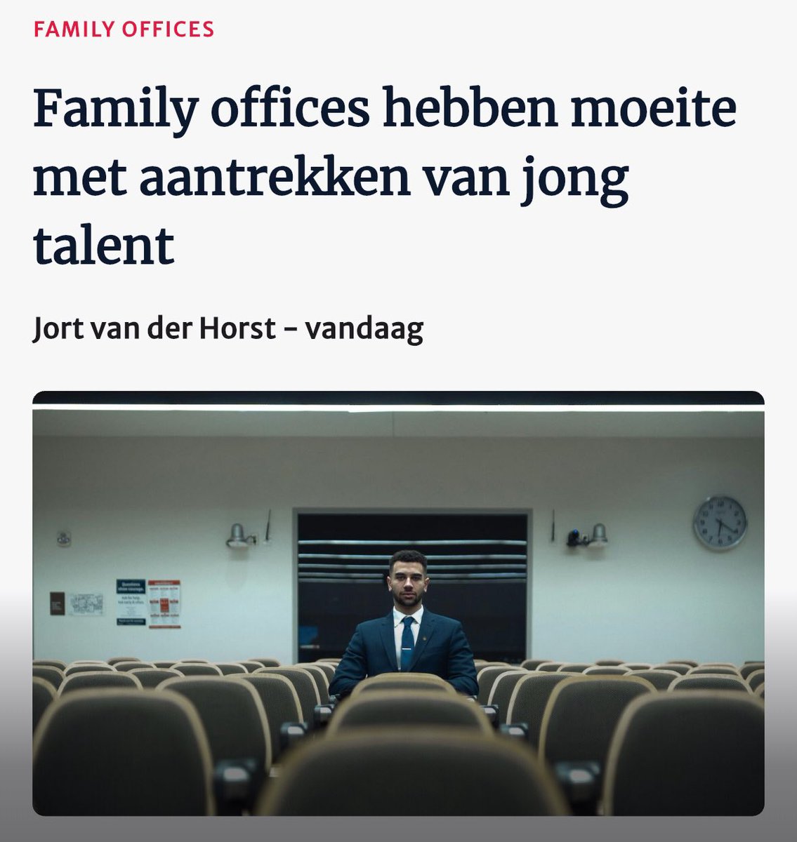 #Familyoffices hebben moeite met aantrekken van jong talent. #personeel.