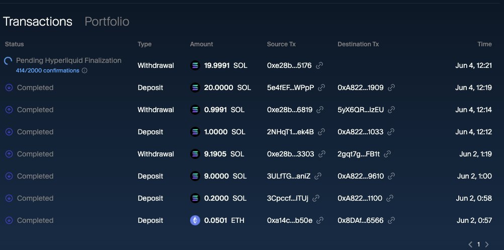 Her gün @hyperunit'te hacim yapıyorum. Karşılığını alacağıma inancım tam. 🔁📈
@hyperunit , $BTC, $ETH ve $SOL gibi varlıkları <a href="/HyperliquidX/">Hyperliquid</a> üzerine taşımanı sağlayan bir bridge protokolü. 
<a href="/HyperliquidX/">Hyperliquid</a>'un yaptığı AirDrop'u göz önüne aldığımda fadelememem gerektiğini düşündüm.