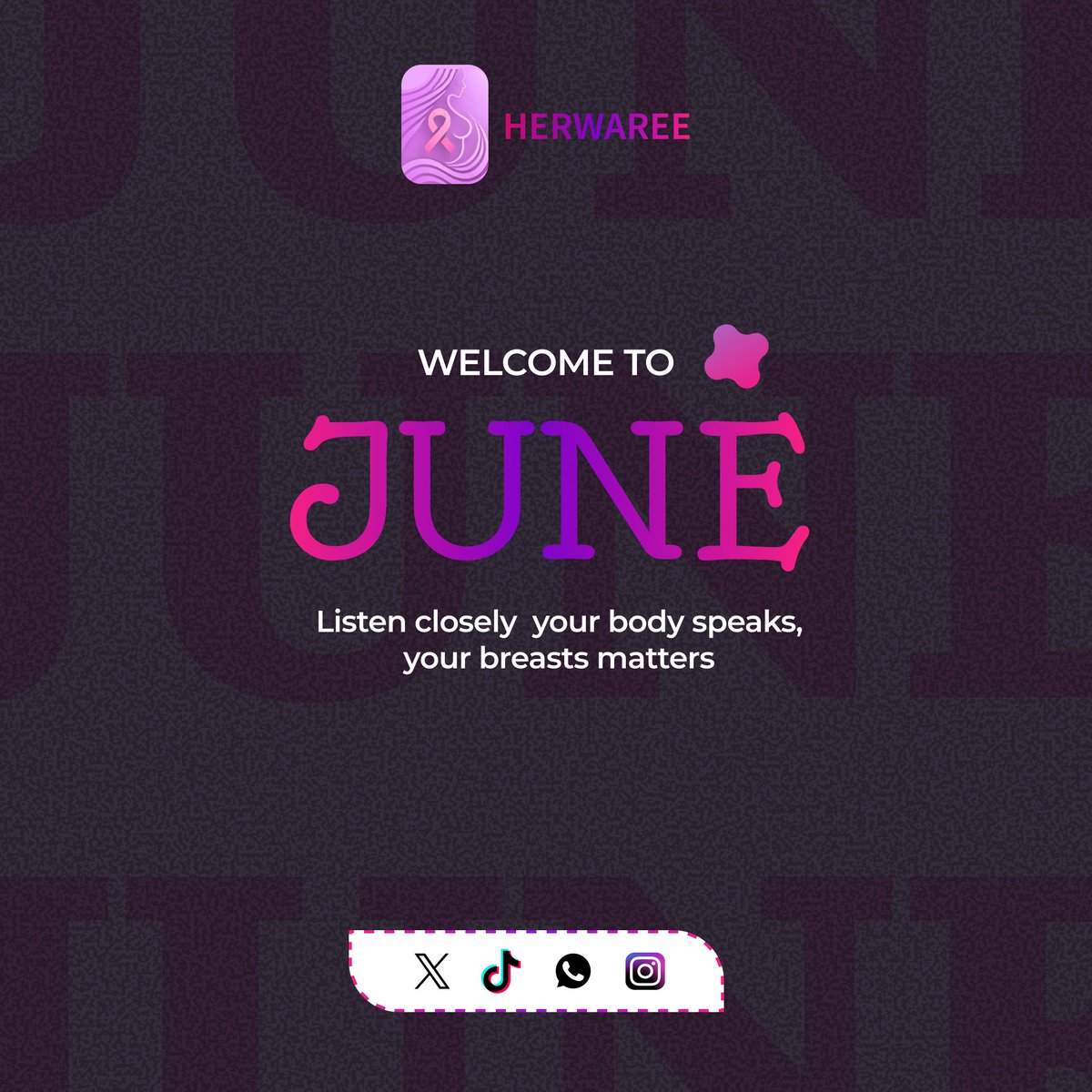 Herwaree_'s tweet photo. Better late than never
Happy New Month from Herwaree.
We welcome you to a fresh page, a soft start, and another chance to check in with yourself.

This month, let’s honor our bodies, ask the right questions, and support one another like always. 💗

And if haven't, Join @Herwaree_ https://t.co/mhZS0PqwEo