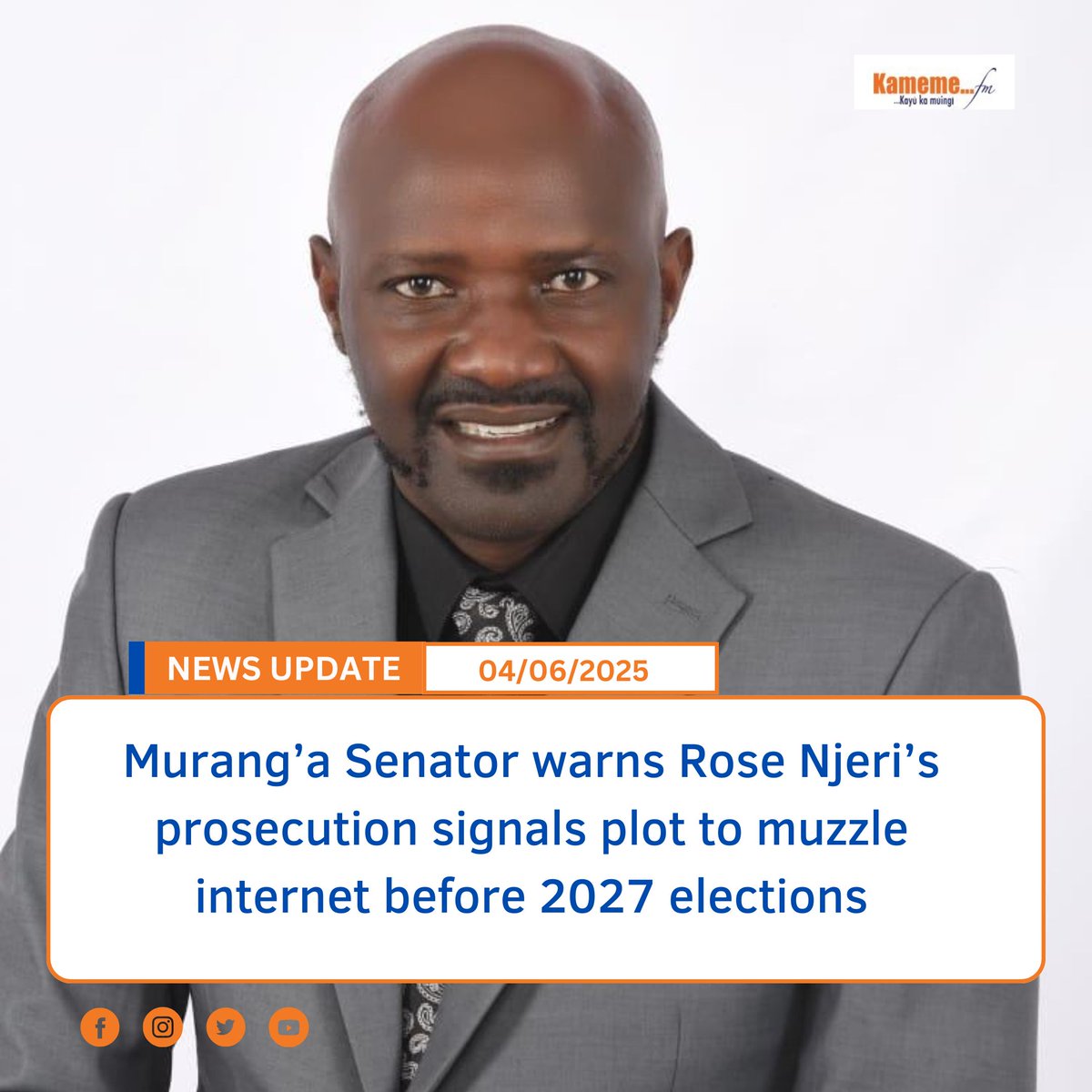 "Thirikari ino ti ngenu ni mbeu njithi, nirecurania gukahoria internet mbere ya githurano gia 2027" - Seneta Joe Nyutu shorturl.at/bdxhG