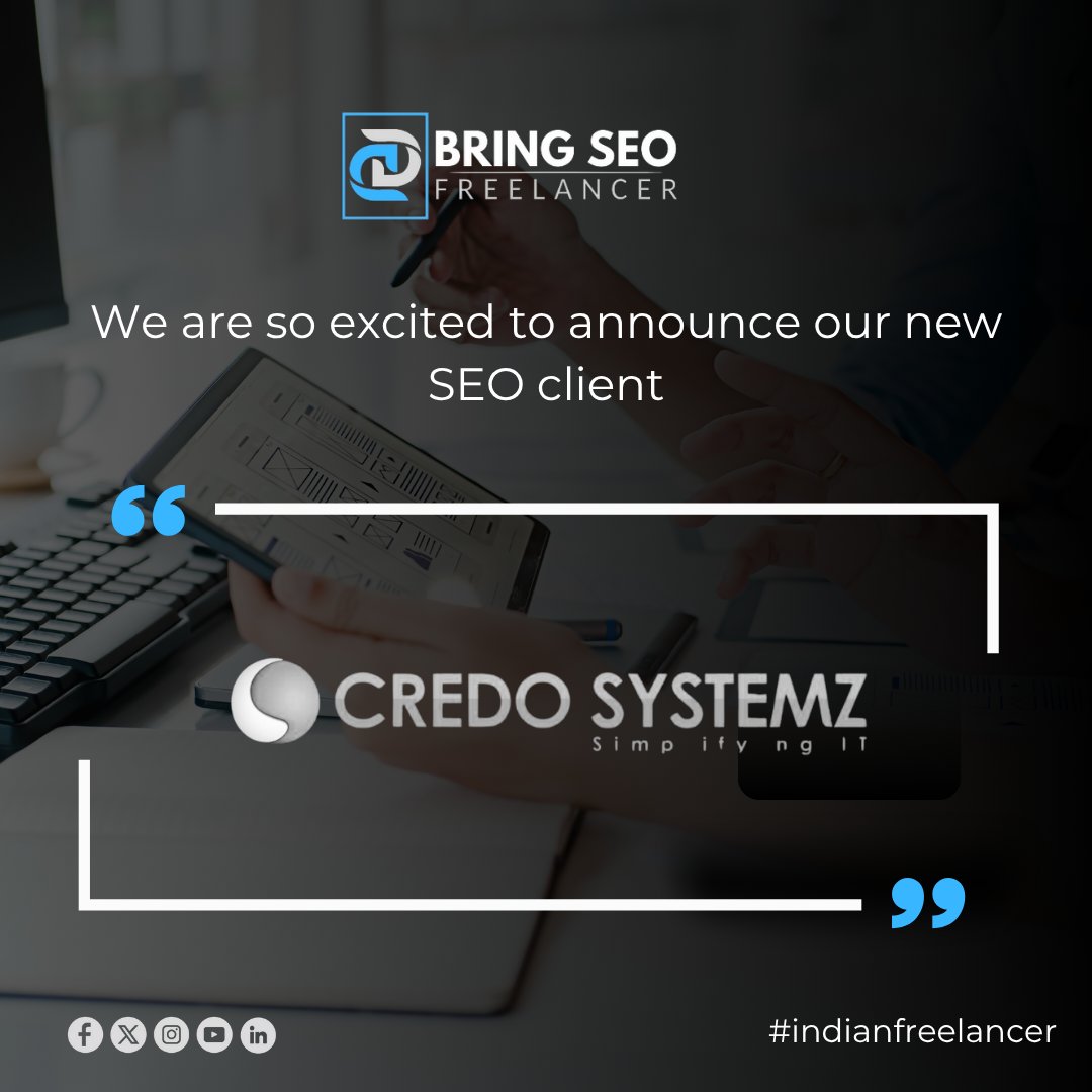 bring_seo's tweet image. We are so excited to announce our new SEO client, credosystemz.com

#newclients #clientannouncement #seoclient
#seoproject