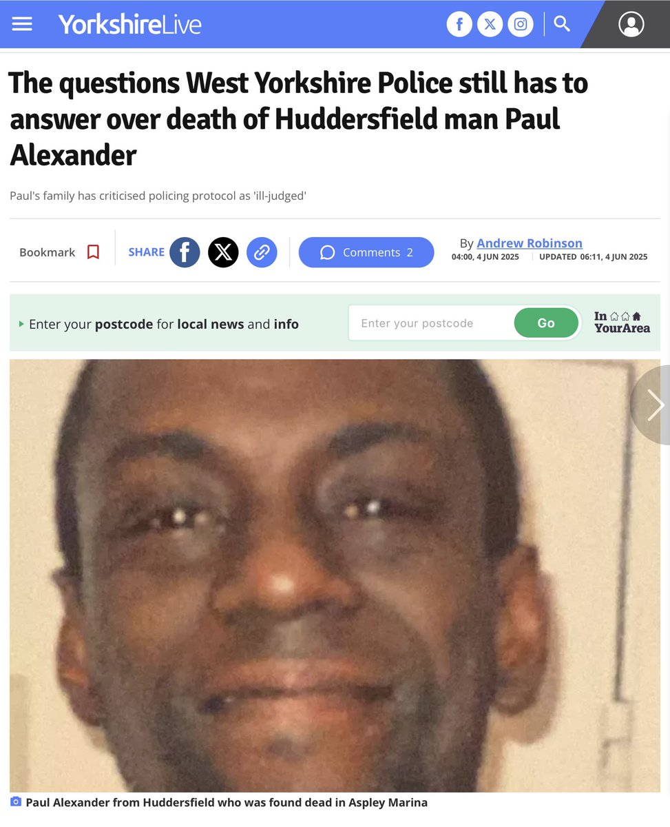 Police not answering questions when a black man dies. Where have we heard that before 😡 examinerlive.co.uk/news/west-york…