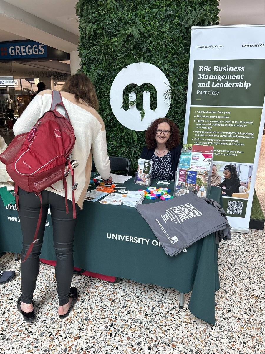 Merrion Centre (@merrioncentre) on Twitter photo 📣 The <a href="/UniversityLeeds/">University of Leeds</a> Lifelong Learning Centre is at the Merrion Centre today! Thinking of studying part-time or returning to education as an adult?
🎓 Drop by for advice on flexible courses & support to get started. #LifelongLearning #Leeds 📣 The <a href="/UniversityLeeds/">University of Leeds</a> Lifelong Learning Centre is at the Merrion Centre today! Thinking of studying part-time or returning to education as an adult?
🎓 Drop by for advice on flexible courses & support to get started. #LifelongLearning #Leeds