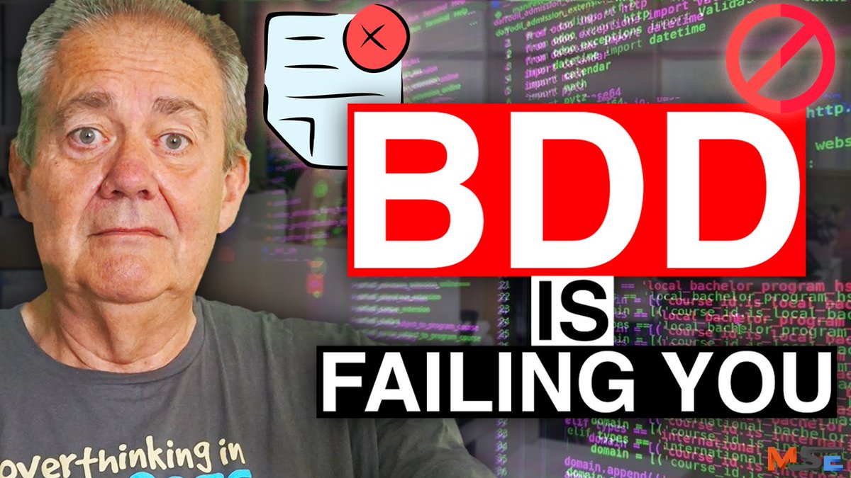 davefarley77's tweet photo. 3 Reasons BDD Fails...

BDD is powerful when done right, but lots of teams miss the mark. In this one, I break down the 3 biggest mistakes I see in real-world teams and how to fix them.

If you've ever tried BDD and thought "this doesn't work", this is for you! https://t.co/umGFtSxjKx